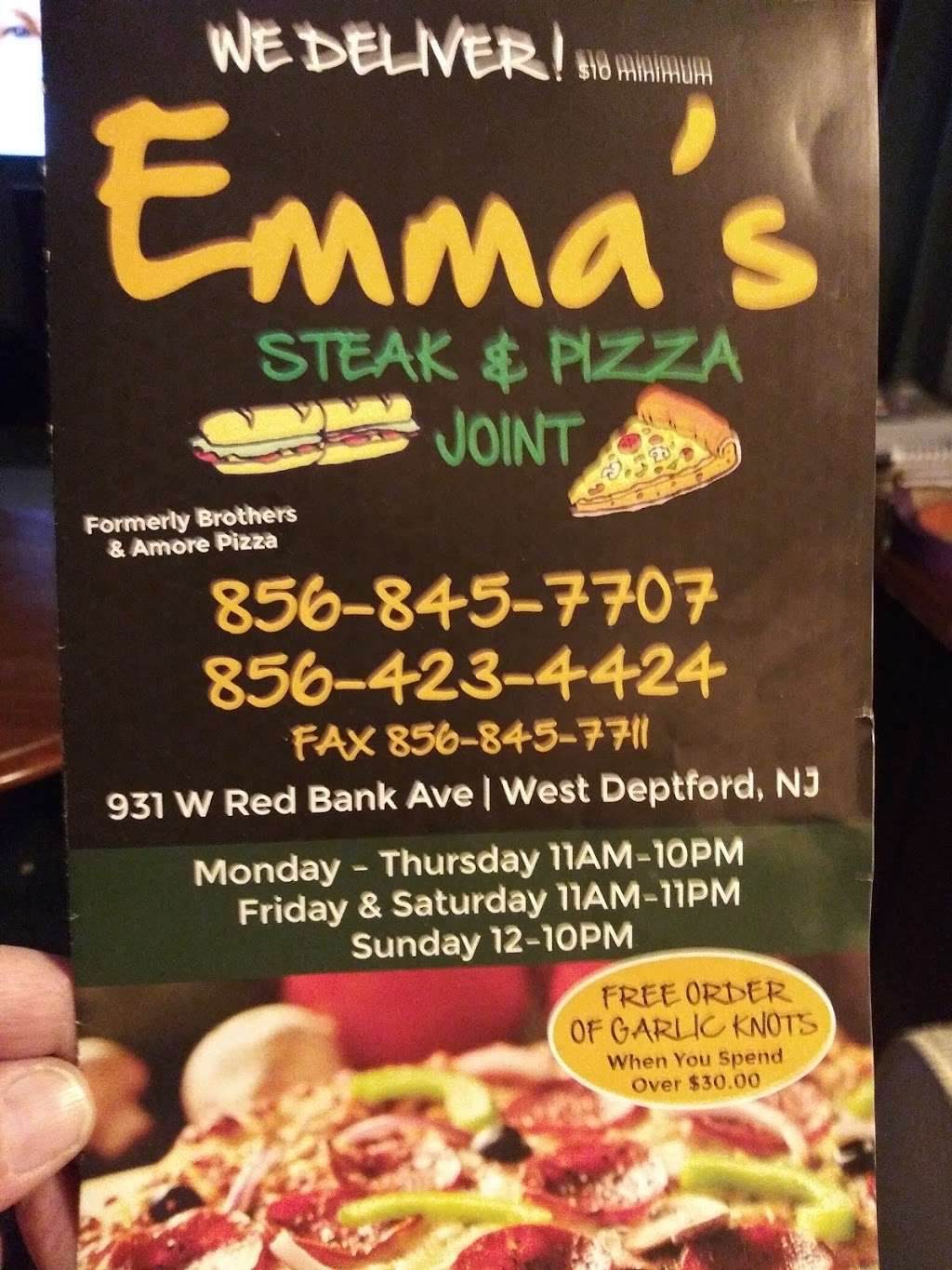 Emmas Steak and Pizza Joint | 931 W Red Bank Ave, West Deptford, NJ 08096, USA | Phone: (856) 845-7707