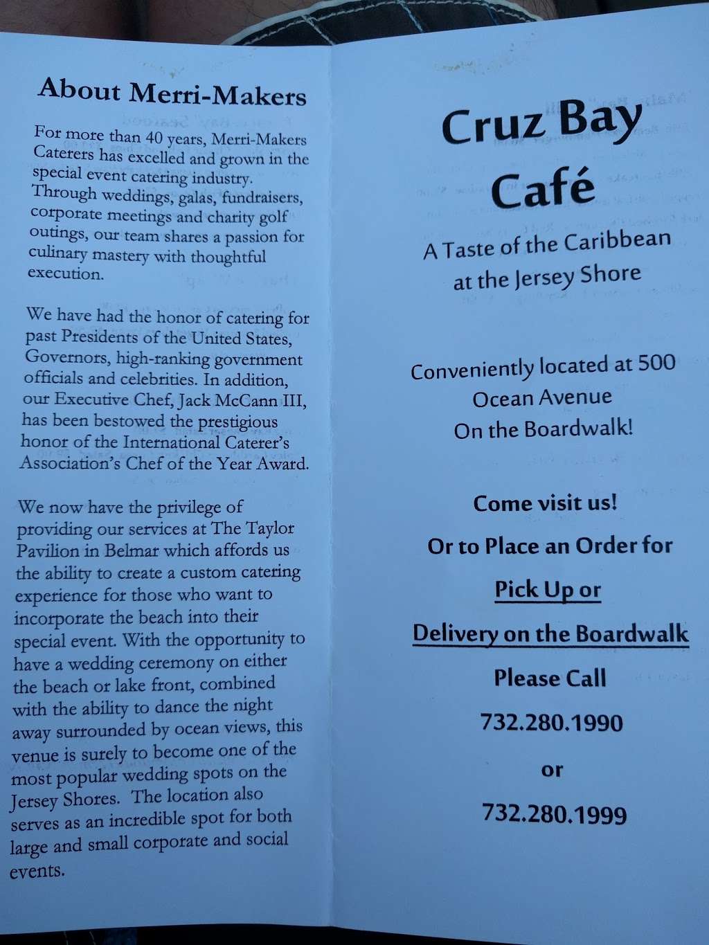 Cruz Bay Café | 500 Ocean Ave, Belmar, NJ 07719, USA | Phone: (732) 280-1990