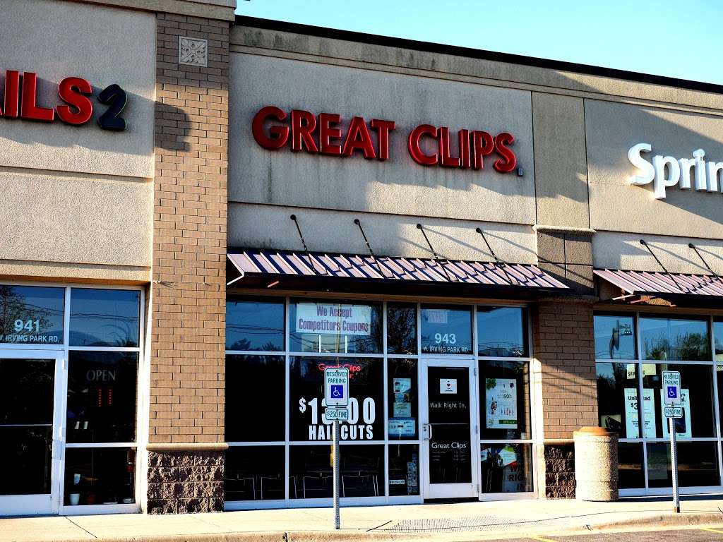 Great Clips | 943 W W Irving Park Rd, Streamwood, IL 60107, USA | Phone: (630) 550-5281