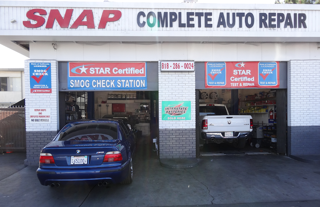 Snap Complete Auto Repair & STAR Smog | 12868 W Magnolia Blvd, Valley Village, CA 91607, USA | Phone: (818) 286-0024