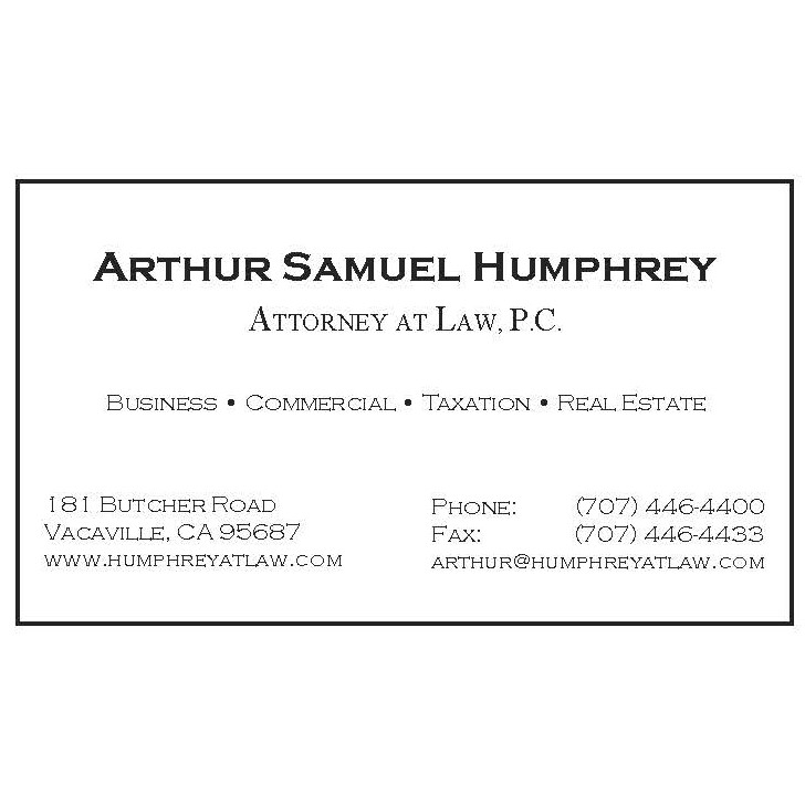 Arthur Samuel Humphrey, Attorney at Law, P.C. | 181 Butcher Rd, Vacaville, CA 95687, USA | Phone: (707) 446-4400