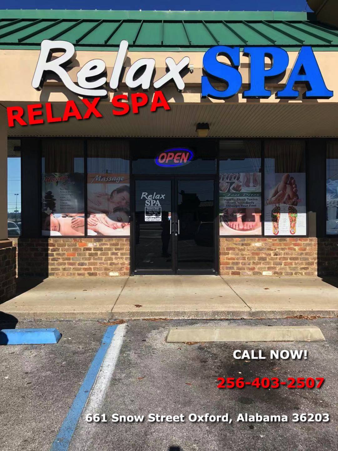 Relax Spa | 661 Snow St, Oxford, AL 36203, United States | Phone: (256) 403-2507