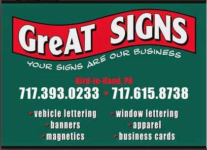 Great Signs | 2688 Old Philadelphia Pike, Bird in Hand, PA 17505, USA | Phone: (717) 393-0233
