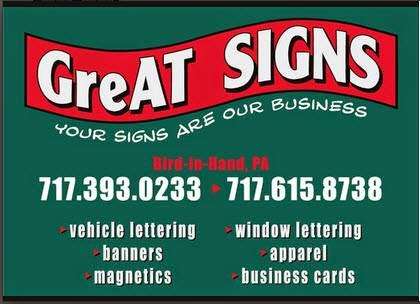 Great Signs | 2688 Old Philadelphia Pike, Bird in Hand, PA 17505, USA | Phone: (717) 393-0233