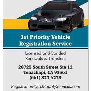 1st Priority Vehicle Registration | 20725 South St #12, Tehachapi, CA 93561, USA | Phone: (661) 823-4278