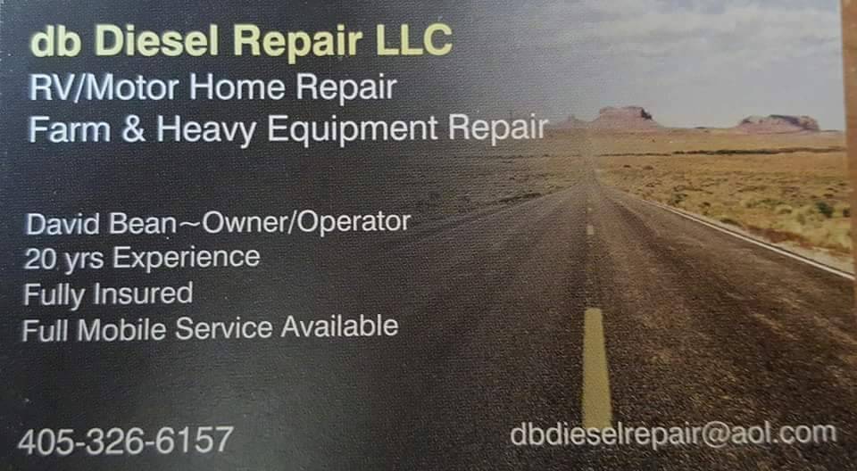 db Diesel & Farm Repair LLC | 121 N Country Club Rd, Newcastle, OK 73065, USA | Phone: (405) 326-6157