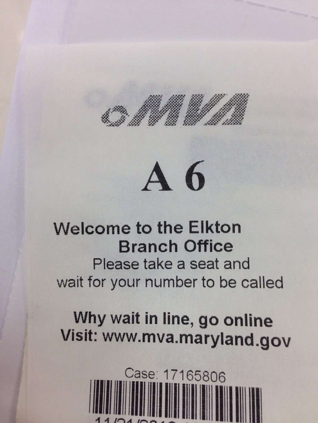 MDOT Motor Vehicle Administration | 105 Chesapeake Blvd A, Elkton, MD 21921, USA | Phone: (410) 768-7000