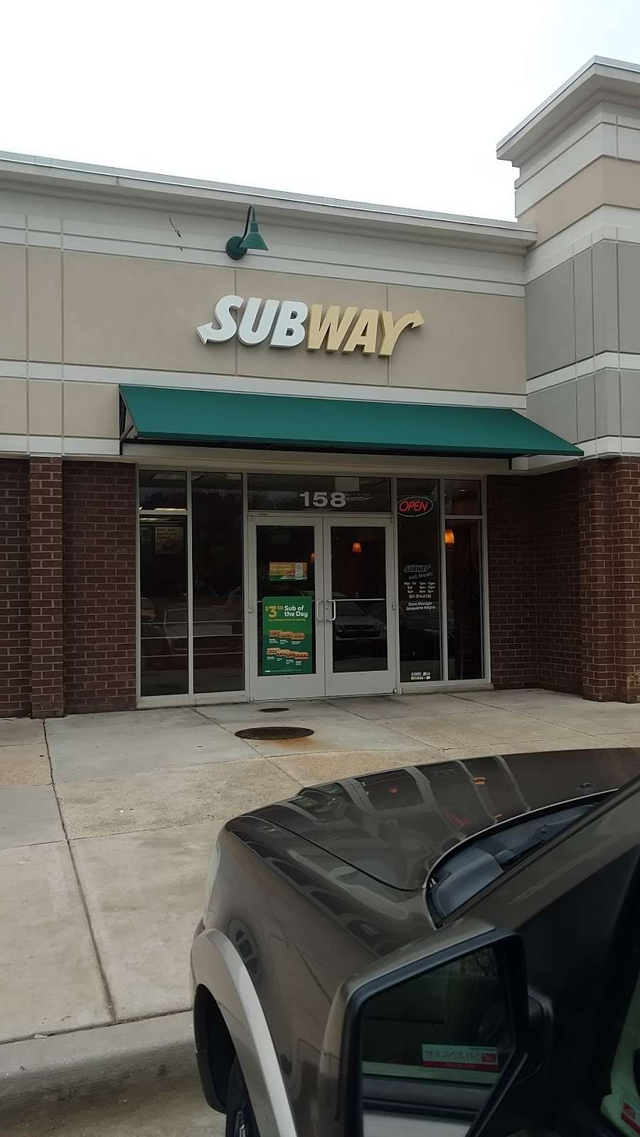 Subway Restaurants | 158 Smallwood Village Center, Waldorf, MD 20602, USA | Phone: (301) 374-2120