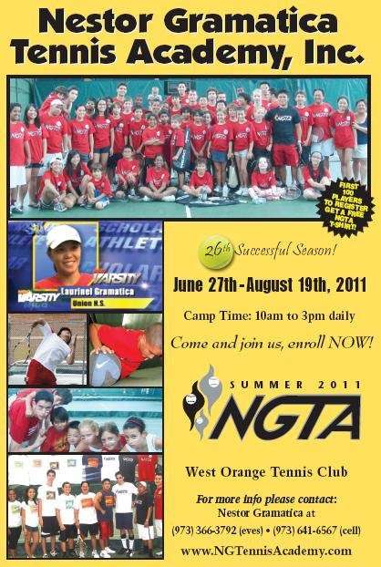 Nestor Gramatica Tennis Academy | 1448 Pleasant Valley Way, West Orange, NJ 07052 | Phone: (973) 517-5507