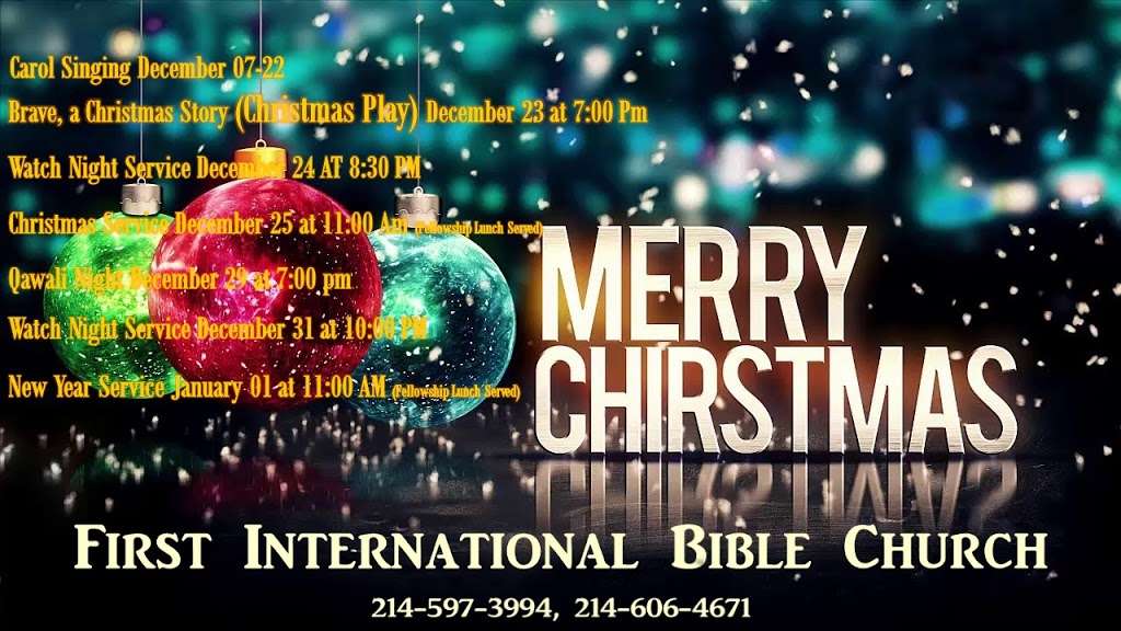 First International Bible Church, FIBC | 1233 E Belt Line Rd, Richardson, TX 75081, USA | Phone: (972) 362-1211