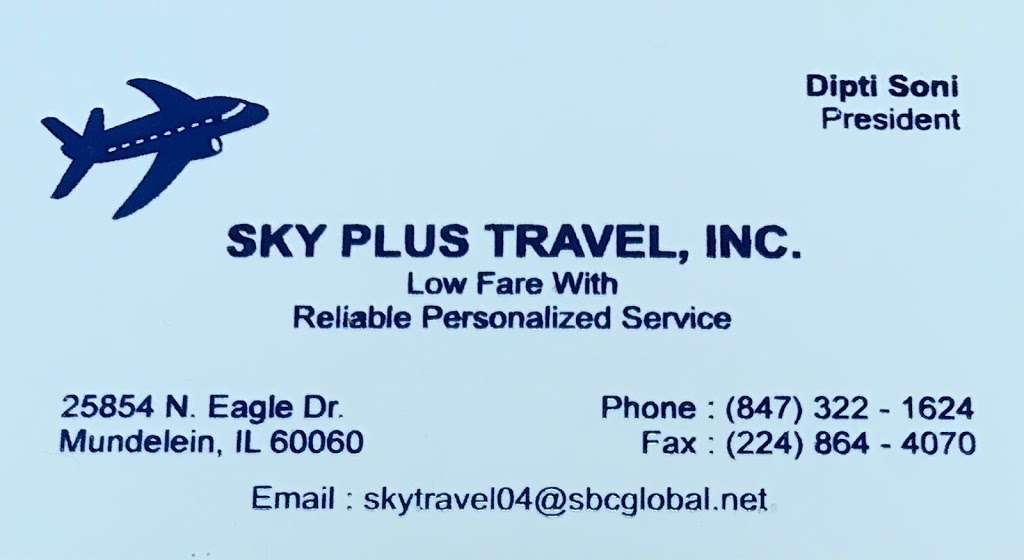 Sky plus travel inc. | 25854 Eagle Dr, Mundelein, IL 60060 | Phone: (847) 322-1624