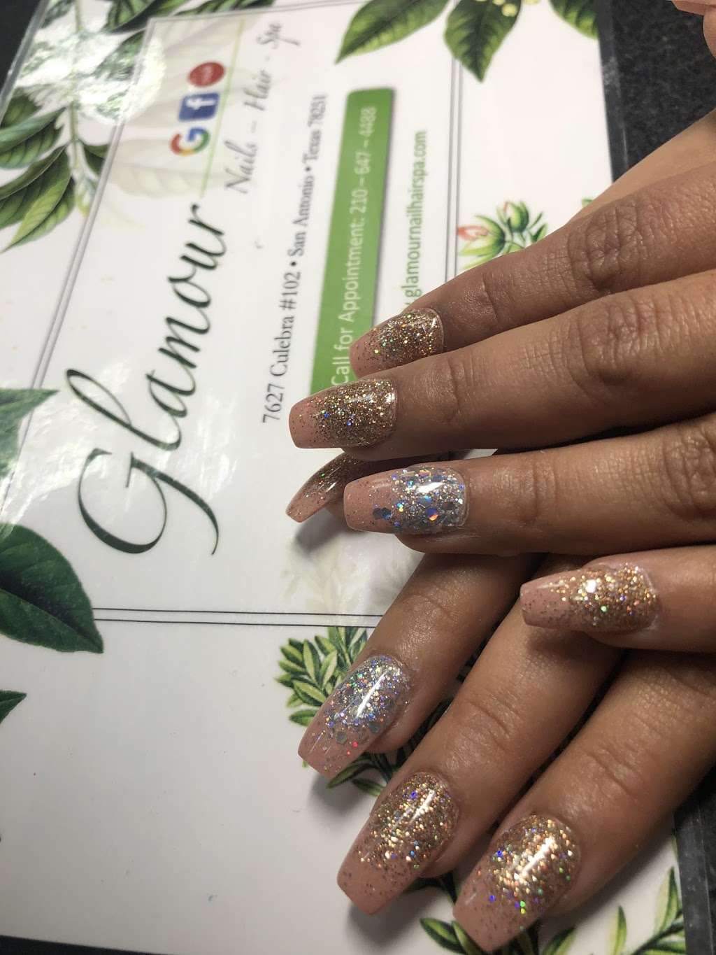 Glamour Nail Hair Spa | 7627 Culebra Rd #102, San Antonio, TX 78251, USA | Phone: (210) 647-4488