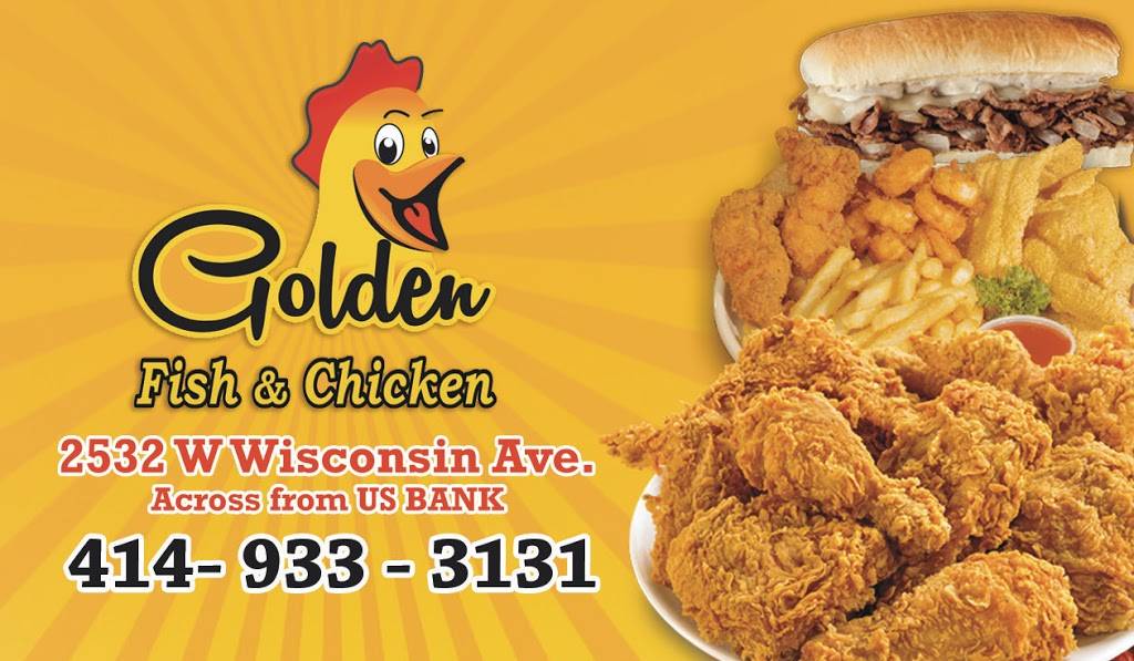 Golden Fish & Chicken | 2532 W Wisconsin Ave, Milwaukee, WI 53233, USA | Phone: (414) 933-3131