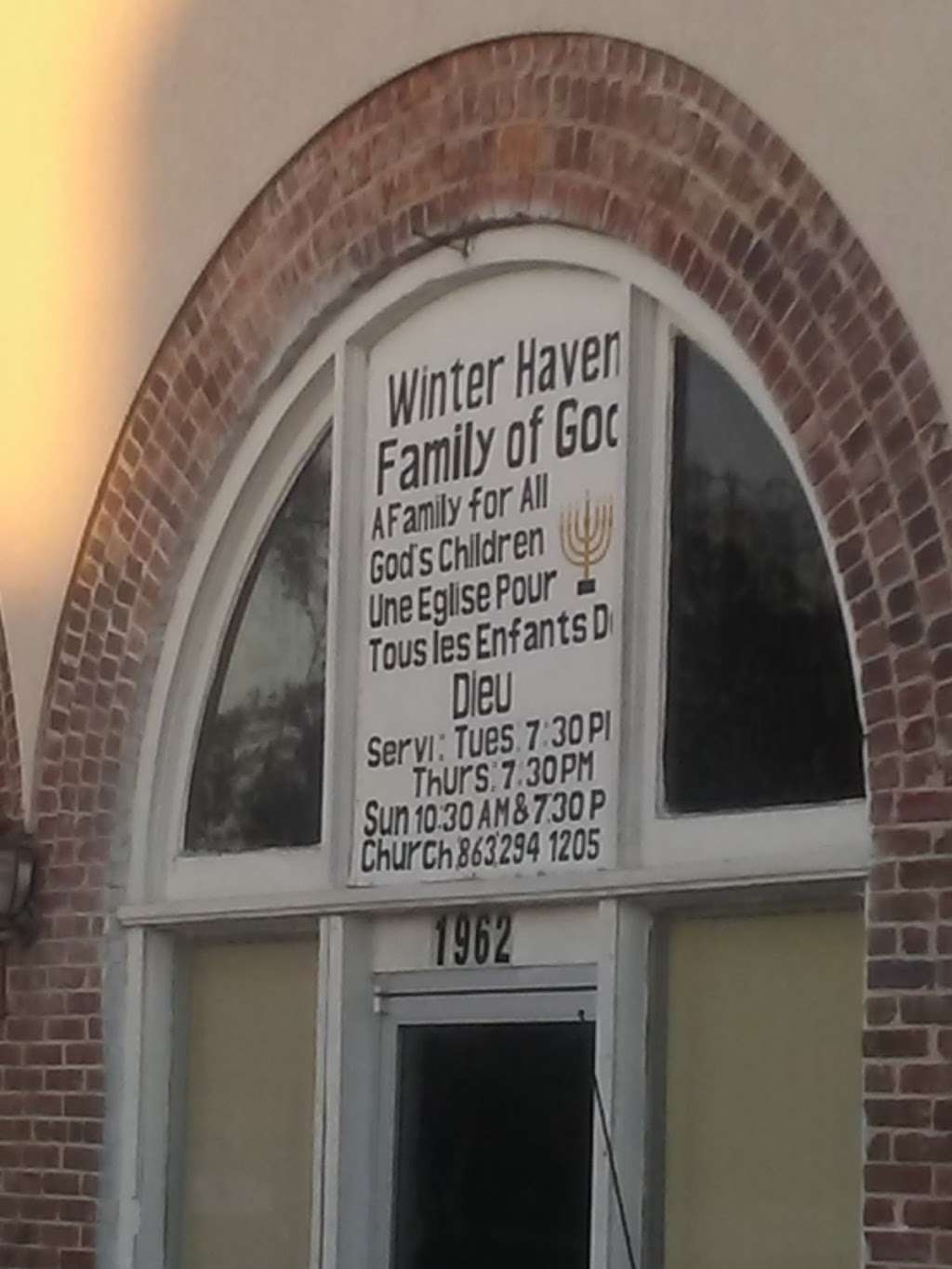 Winter Haven Family of God | 1962 5th St NW, Winter Haven, FL 33881, USA | Phone: (863) 294-1205