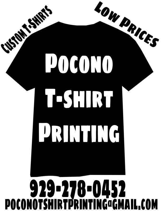 Poconos T-shirt Printing | 205 Sterling Rd, Coolbaugh Township, PA 18466, USA | Phone: (929) 278-0452