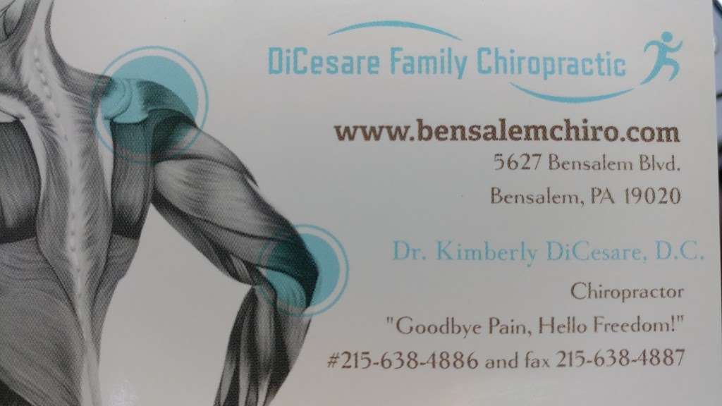 DiCesare Family Chiropractic, P.C. | 5627 Bensalem Blvd, Bensalem, PA 19020, USA | Phone: (215) 638-4886