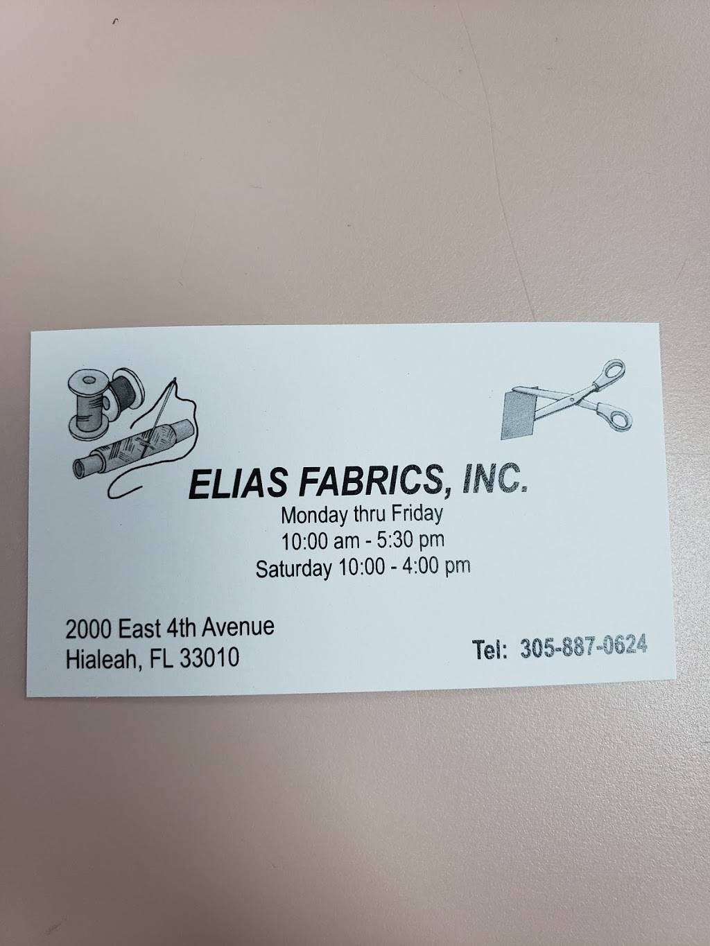 Elias Fabrics | 2000 E 4th Ave, Hialeah, FL 33010, USA | Phone: (305) 887-0624