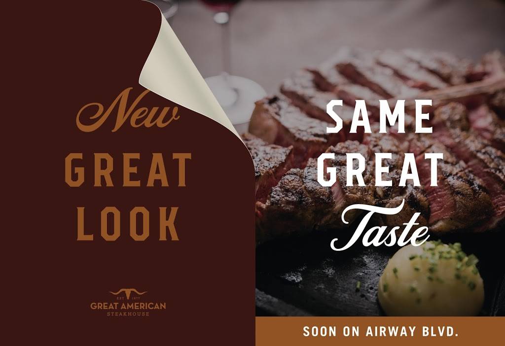Great American Steakhouse | 1300 Airway Blvd suite d, El Paso, TX 79925, USA | Phone: (915) 304-0177
