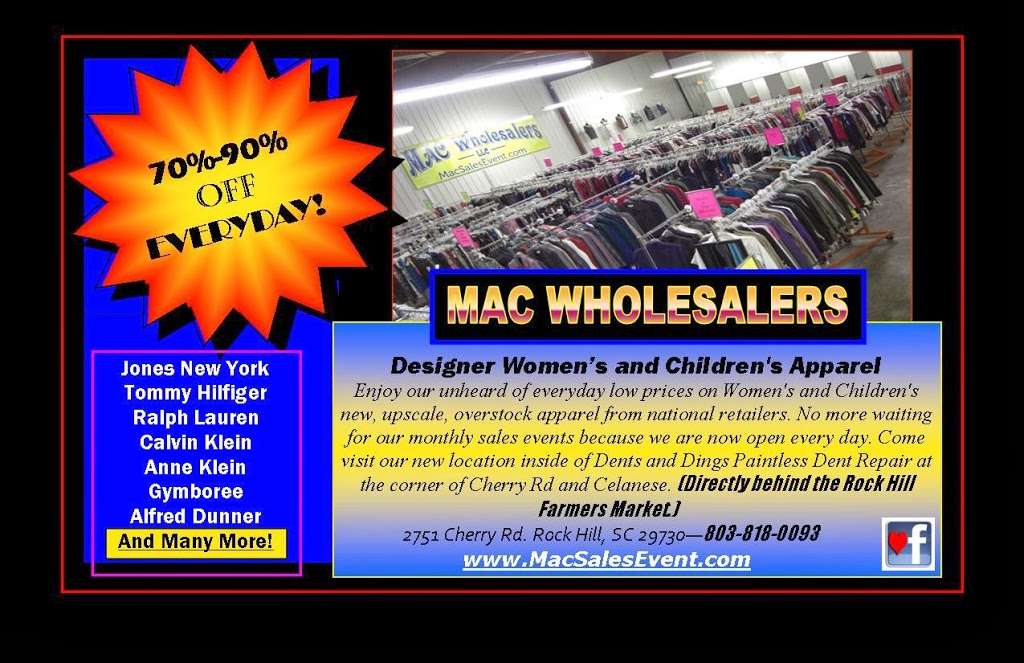 MAC Wholesalers LLC | 2751 Cherry Rd, Rock Hill, SC 29730 | Phone: (803) 818-0093