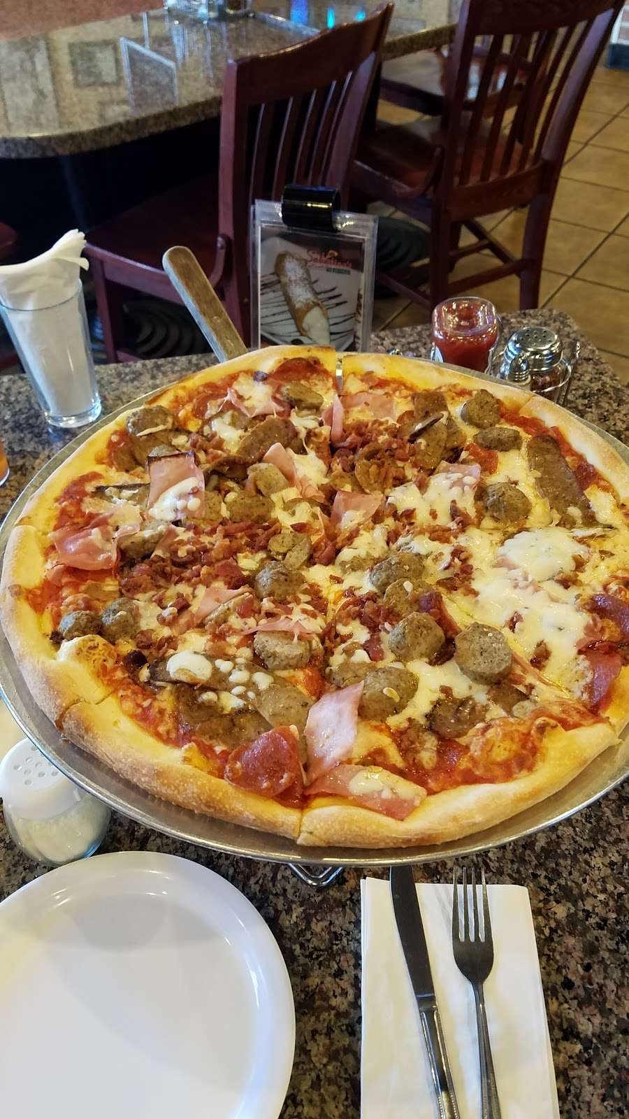 Sabatinos Authentic NY Pizza | 7660 W Cheyenne Ave, Las Vegas, NV 89129, USA | Phone: (702) 459-7437