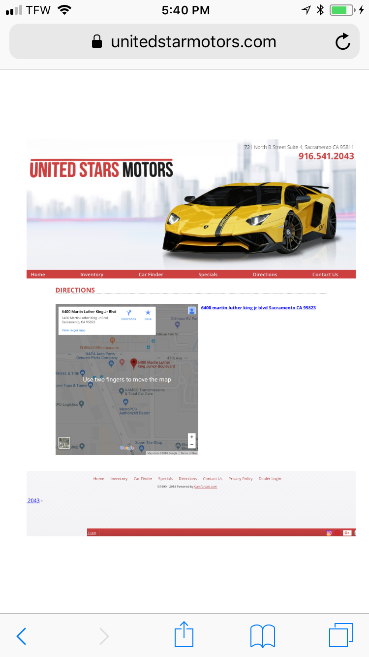 UNITED STARS MOTORS | 6400 Martin Luther King Jr Blvd, Sacramento, CA 95823 | Phone: (916) 541-2043