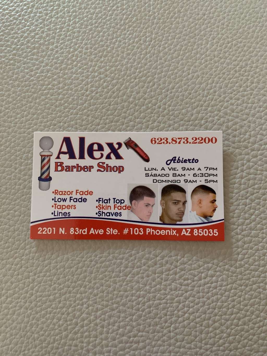 Alex Barber Shop | 2201 N 83rd Ave #103, Phoenix, AZ 85035, USA | Phone: (623) 873-2200