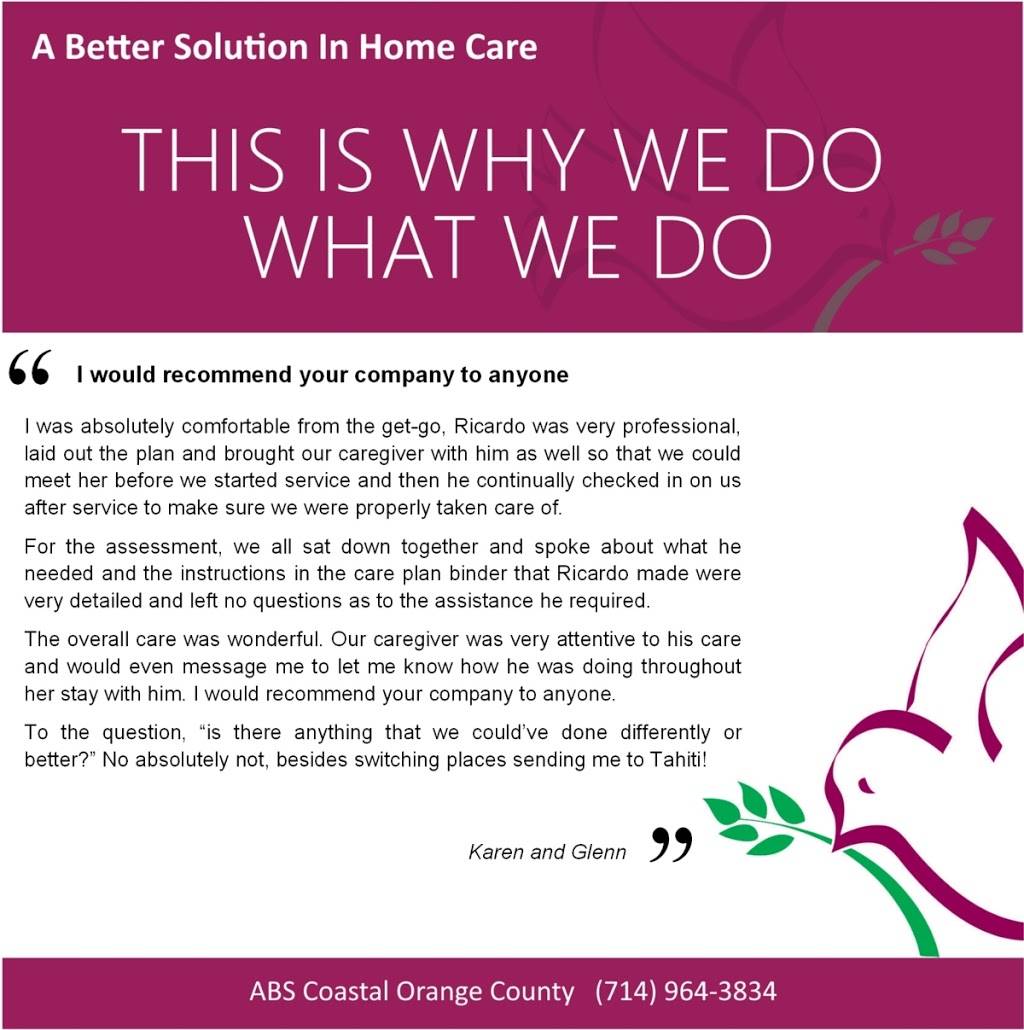 A Better Solution In Home Care Coastal Orange County | 10990 Warner Ave Suite G, Fountain Valley, CA 92708, USA | Phone: (714) 964-3834