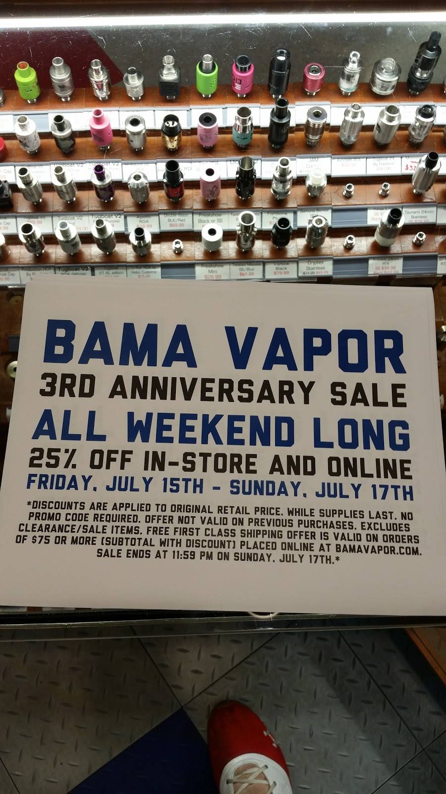 Bama Vapor | 152 W Valley Ave, Birmingham, AL 35209, USA | Phone: (205) 983-7957