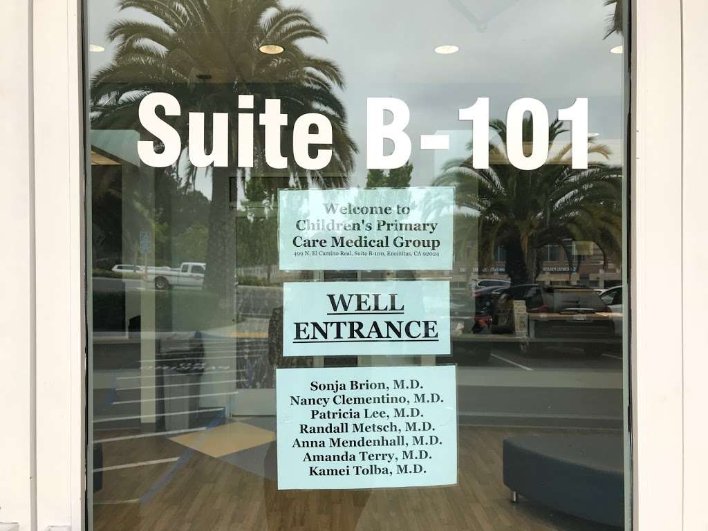 Childrens Primary Care Medical Group | 499 N El Camino Real suite b100, Encinitas, CA 92024, USA | Phone: (760) 436-4511