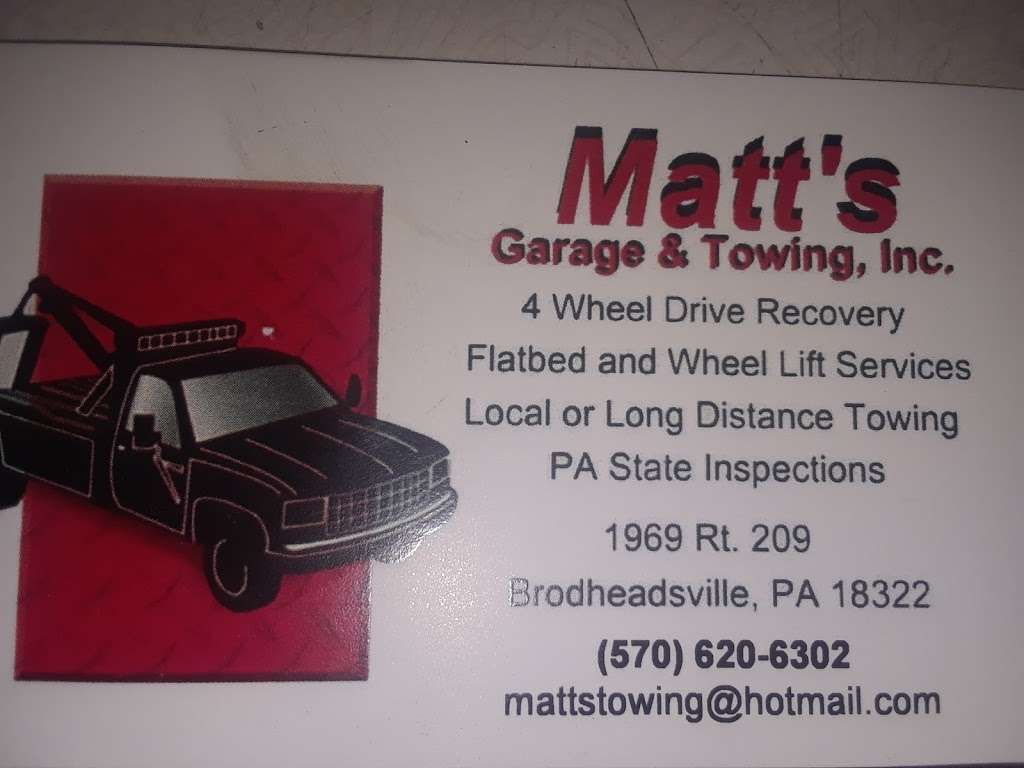 Matts Garage | 1969 US-209, Brodheadsville, PA 18322, USA | Phone: (570) 620-6302
