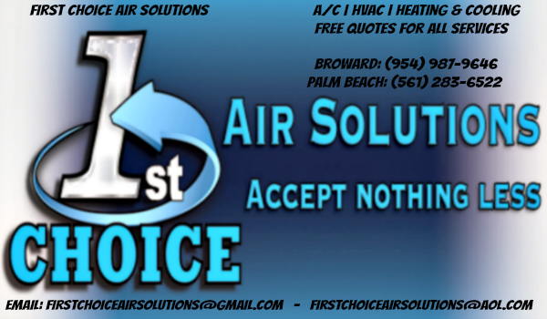First Choice Air Solutions | 12840 SW 24th St, Miramar, FL 33027, USA | Phone: (954) 987-9646
