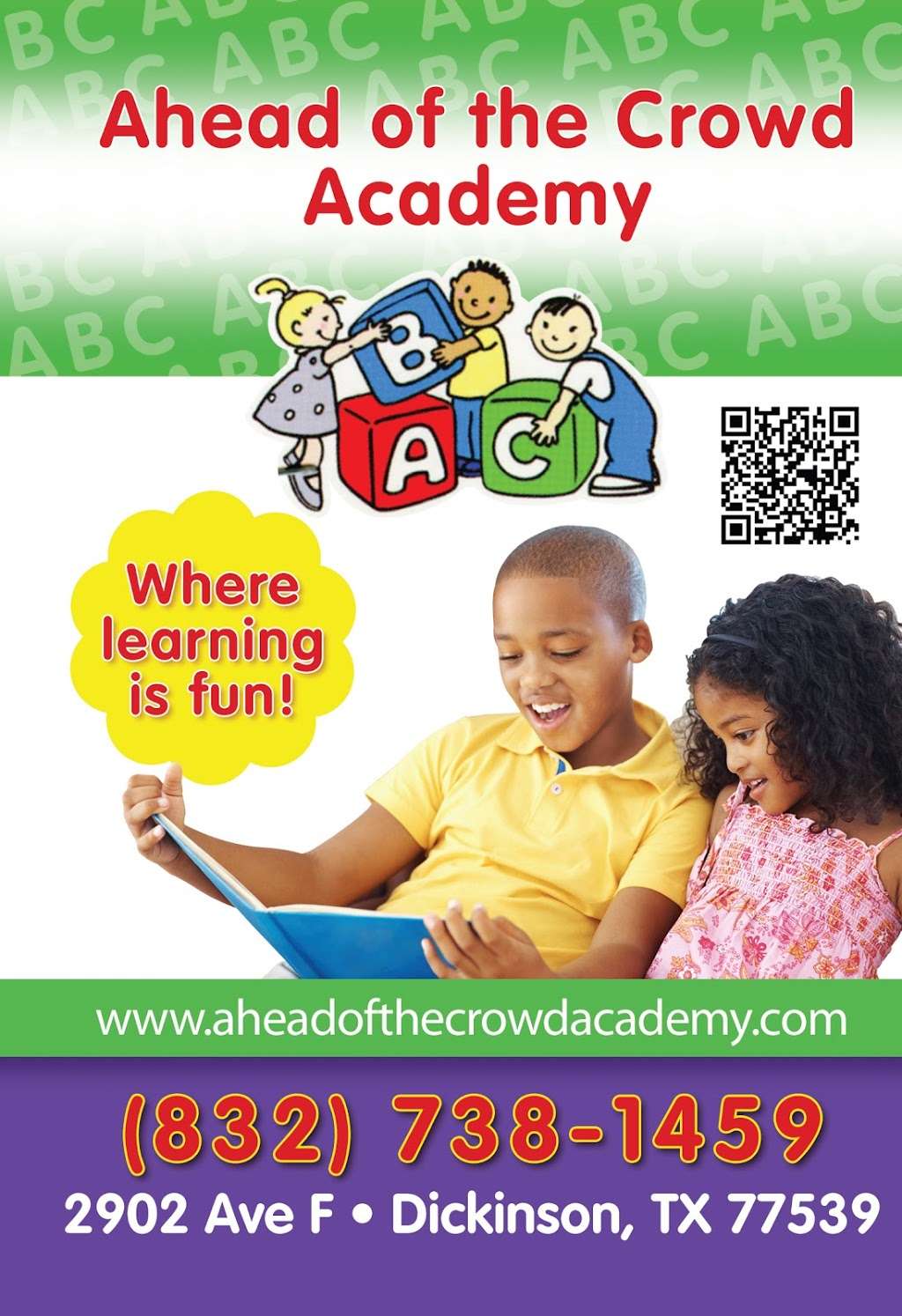 Ahead of the Crowd Academy Inc. | 516 TX-3, League City, TX 77573, USA | Phone: (832) 738-1459