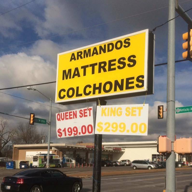 Armandos Mattress | 1500 SW 29th St, Oklahoma City, OK 73119, USA | Phone: (405) 604-3909