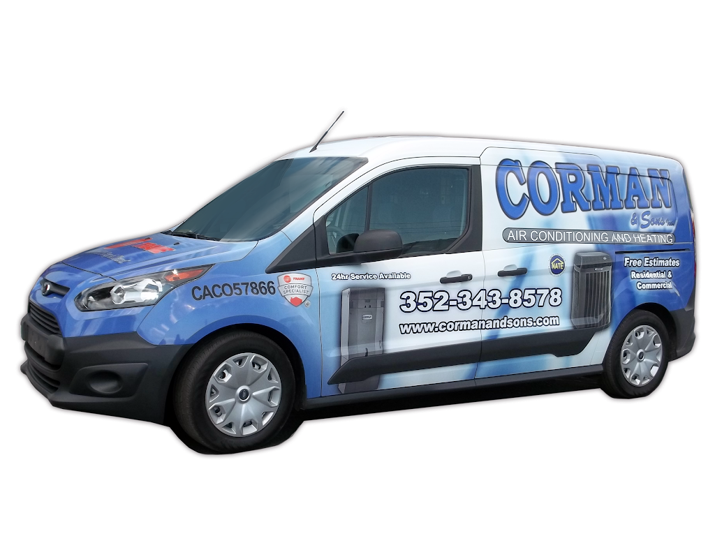 Corman and Sons Air Conditioning and Heating | 15800 Old US Hwy 441, Tavares, FL 32778, USA | Phone: (352) 343-8578