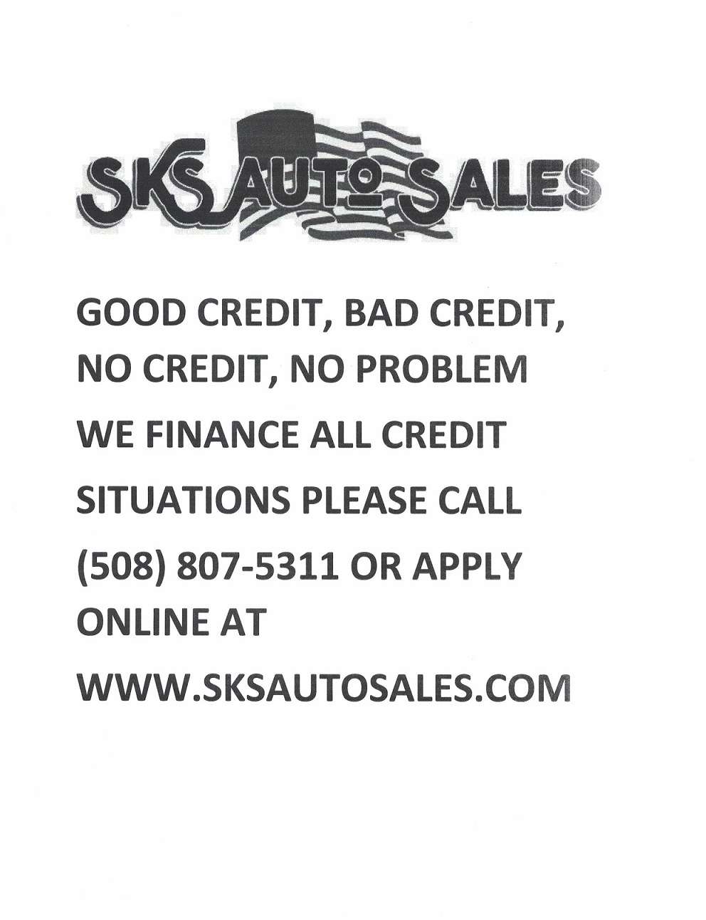 SKS Auto Sales | 994 Bedford St, Bridgewater, MA 02324, USA | Phone: (508) 807-5311