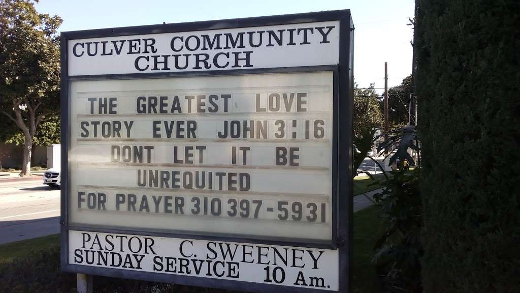 Culver Community Church | 11312 Washington Blvd, Los Angeles, CA 90066, USA | Phone: (310) 397-5931