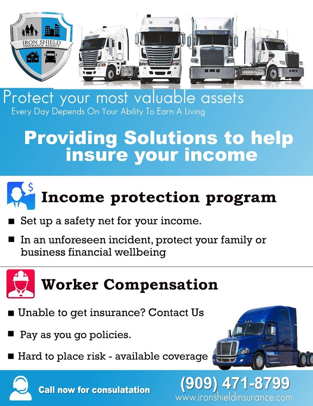 Iron Shield Insurance Agency LLC | Commercial Auto Insurance, He | 10641 Mulberry Ave, Fontana, CA 92337, USA | Phone: (888) 664-8488