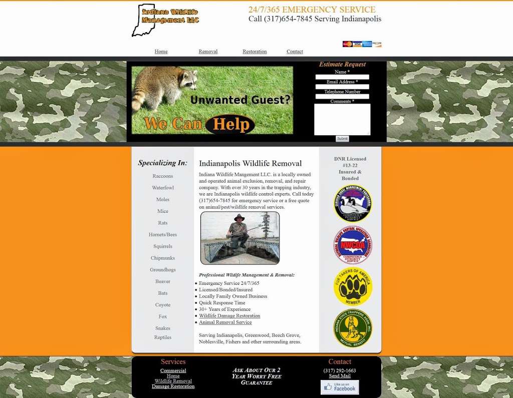 Indiana Wildlife Management LLC. | 83 N 4th Ave, Beech Grove, IN 46107, USA