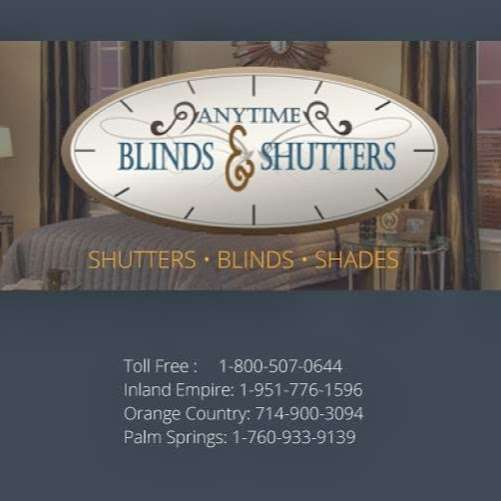 Anytime Blinds & Shutters | 18935 Van Buren Boulevard, Riverside, CA 92508, USA | Phone: (951) 776-1596