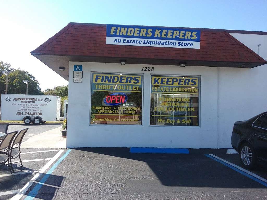 Finders Keepers Estate Buyers Thrift Store | 1228 Hypoluxo Rd, Lantana, FL 33462, USA | Phone: (561) 360-2525