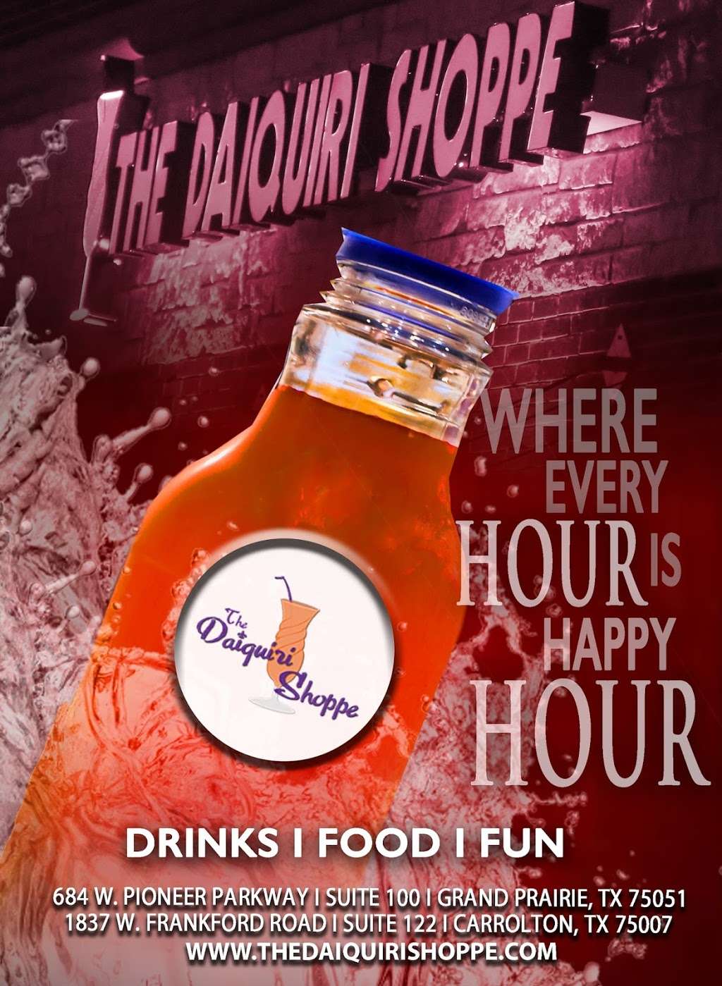 The Daiquiri Shoppe 2 | 1837 W Frankford Rd #122, Carrollton, TX 75007, USA | Phone: (469) 892-6537