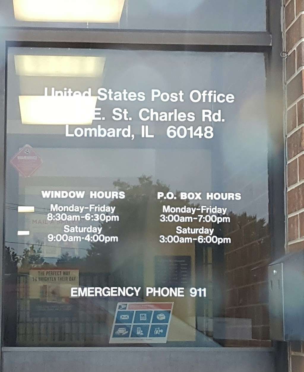 United States Postal Service | 380 E St Charles Rd, Lombard, IL 60148 | Phone: (800) 275-8777