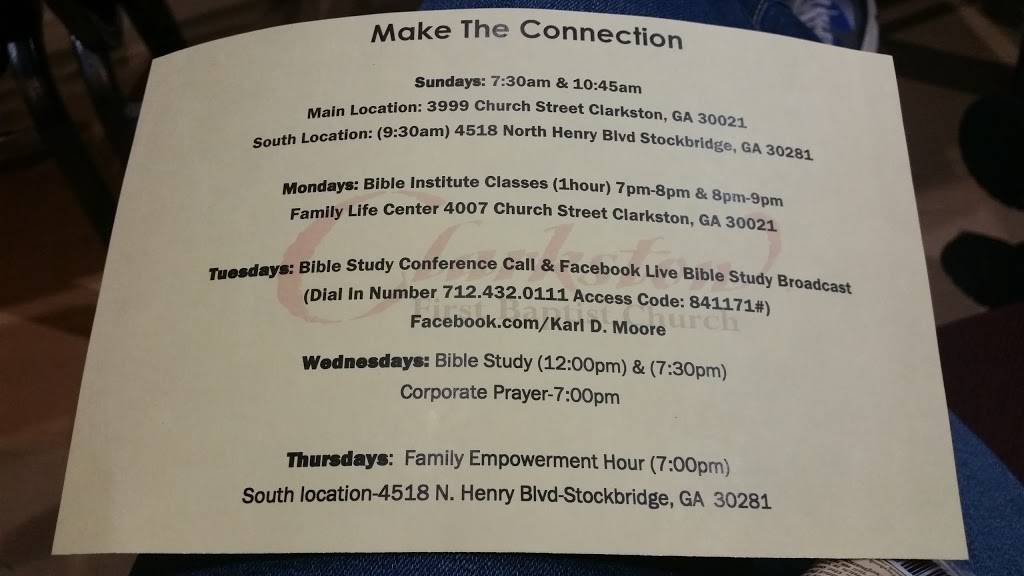 Clarkston First Baptist Church | 3999 Church St, Clarkston, GA 30021 | Phone: (404) 292-5686