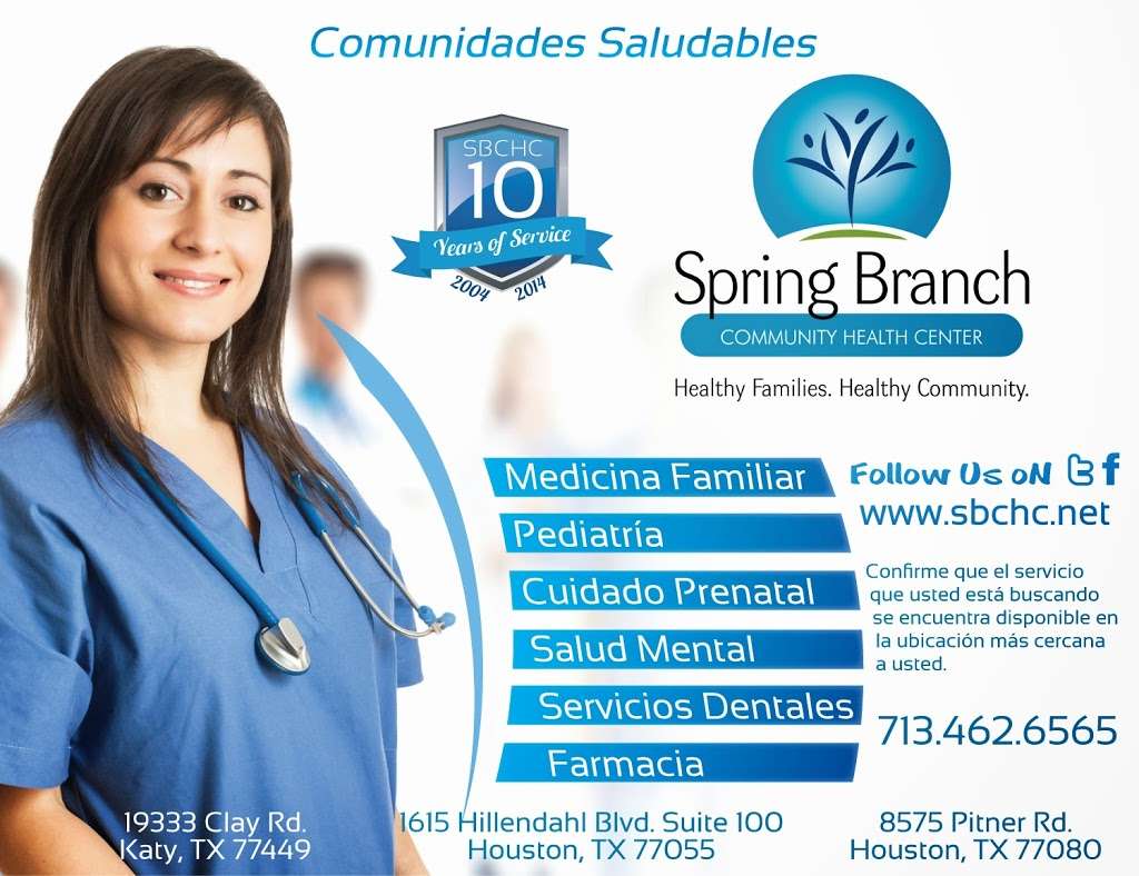 Spring Branch CHC - Hillendahl Clinic | 1615 Hillendahl Blvd #100, Houston, TX 77055, USA | Phone: (713) 462-6565