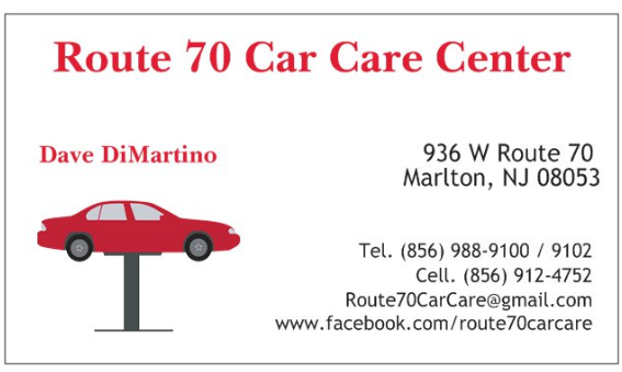 Route 70 Car Care | 936 W Rte 70, Marlton, NJ 08053, USA | Phone: (856) 988-9100