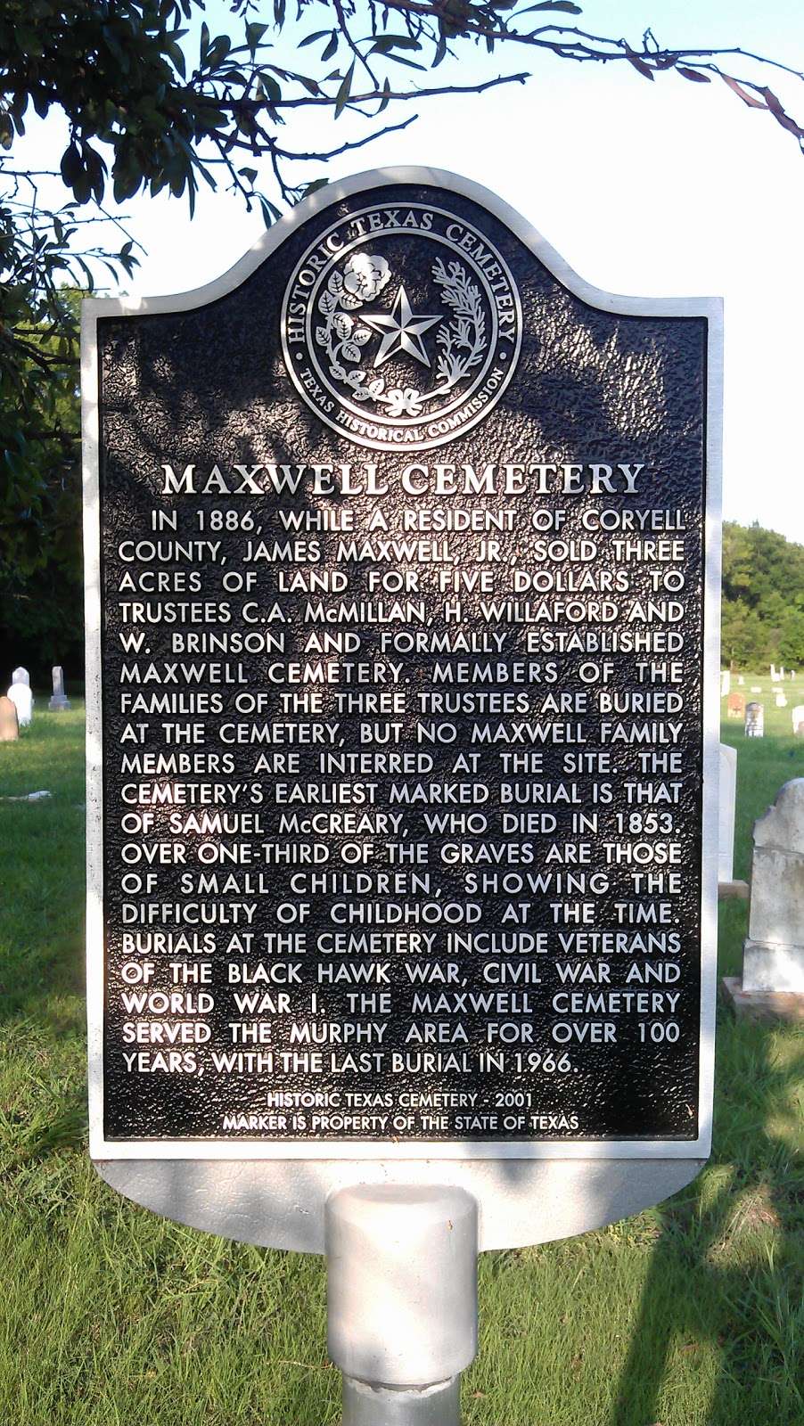 Decatur-Maxwell-Murphy Cemetery | 620 N Murphy Rd, Murphy, TX 75094, USA