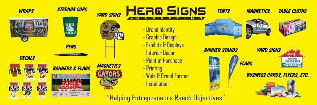 Hero Signs + Marketing | 1700 Walger Ave Ste B, Rosenberg, TX 77471, USA | Phone: (281) 232-7810