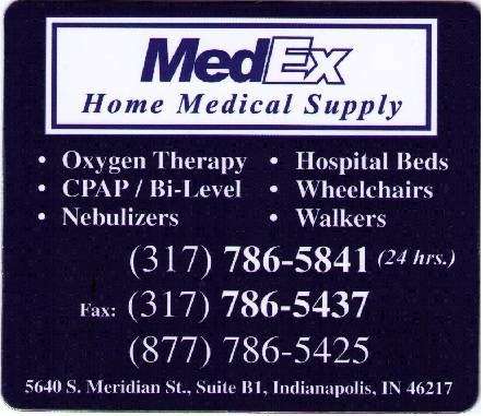Med Ex Inc | 5640 S Meridian St, Indianapolis, IN 46217, USA | Phone: (317) 786-5841