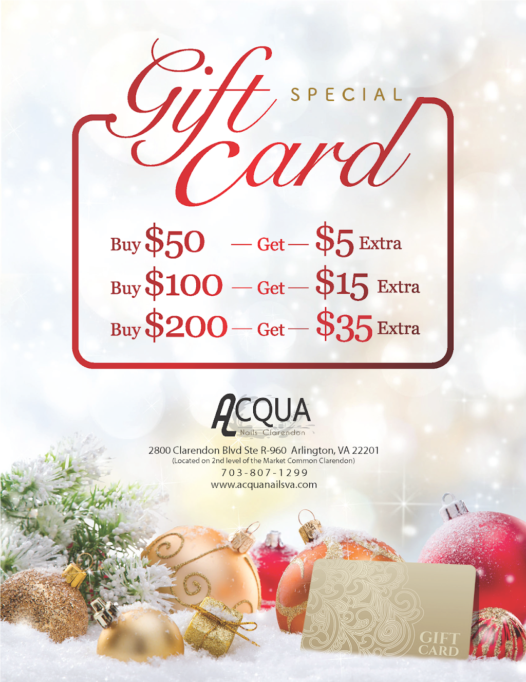 Acqua Nails Clarendon Arlington | 2800 Clarendon Blvd, Arlington, VA 22201, USA | Phone: (703) 807-1299