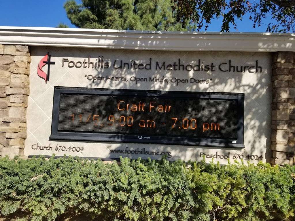 Foothills United Methodist Church | 4031 Avocado Blvd, La Mesa, CA 91941, USA | Phone: (619) 670-4009